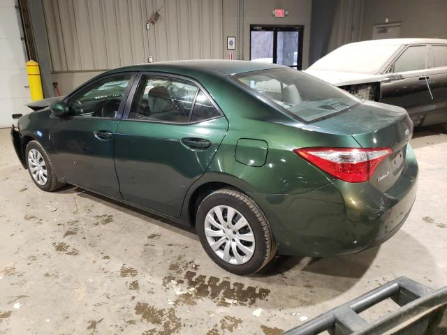 5YFBURHE4EP050124 - 2014 TOYOTA COROLLA L GREEN photo 2