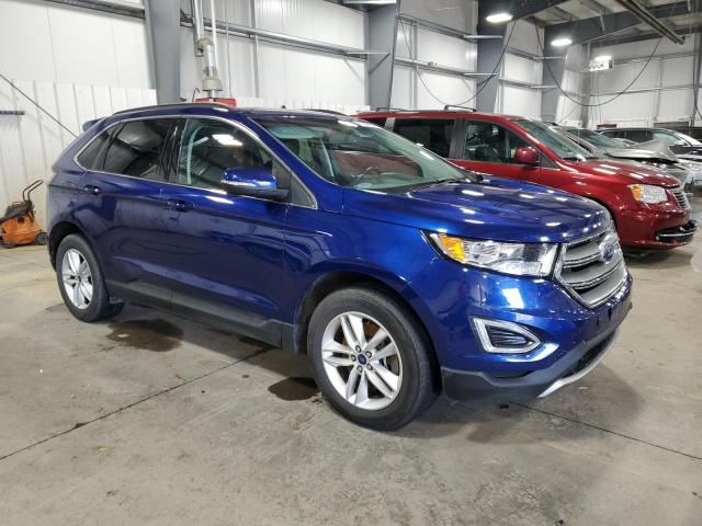 2FMTK4J96FBC10746 - 2015 FORD EDGE SEL BLUE photo 4