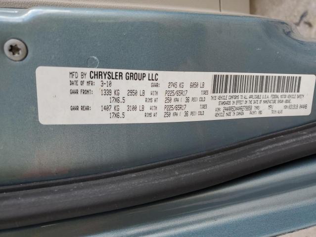 2A4RR5DX4AR279858 - 2010 CHRYSLER TOWN & COU TOURING TURQUOISE photo 12