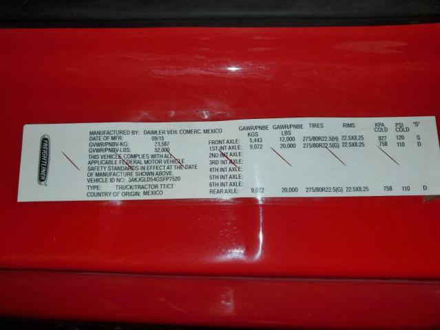 3AKJGLD54GSFP7520 - 2016 FREIGHTLINER CASCADIA 1 RED photo 10