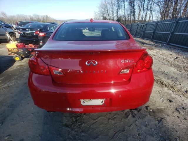 JN1CV6AR4BM407266 - 2011 INFINITI G37 RED photo 6