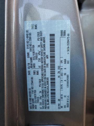 5LMCJ3C92JUL30635 - 2018 LINCOLN MKC RESERVE ყავისფერი ფოტო 13