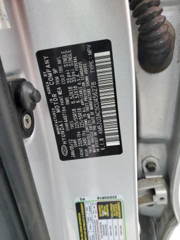 KM8JU3AC5CU456278 - 2012 HYUNDAI TUCSON GLS SILVER photo 12