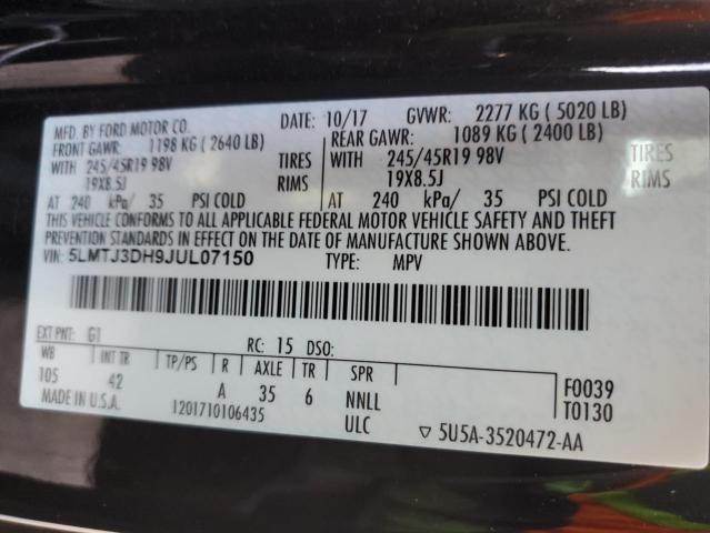 5LMTJ3DH9JUL07150 - 2018 LINCOLN MKC RESERVE Qara foto 12