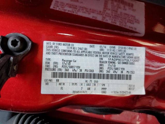 1FADP5CU7GL112057 - 2016 FORD C-MAX PREMIUM SEL RED photo 13