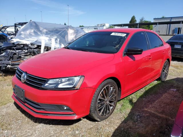 3VWD17AJXGM318193 - 2016 VOLKSWAGEN JETTA SPORT RED photo 1