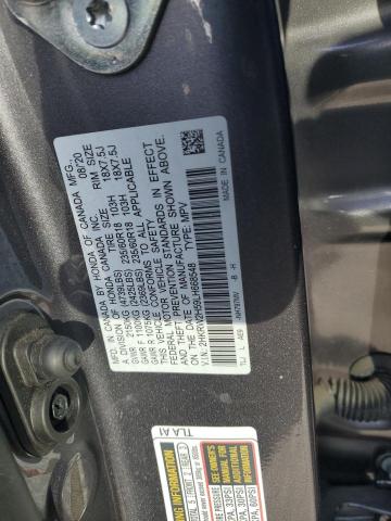 2HKRW2H59LH668548 - 2020 HONDA CR-V EX GRAY photo 12