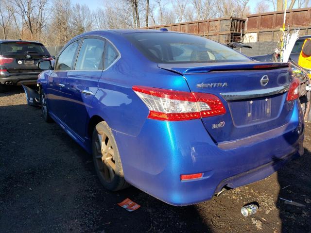 3N1AB7AP3FY342112 - 2015 NISSAN SENTRA S BLUE photo 2