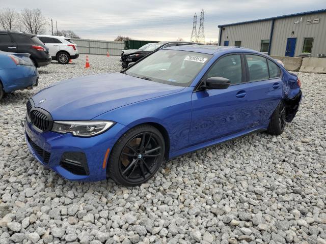 3MW5R7J05M8B78563 - 2021 BMW 330XI BLUE photo 1