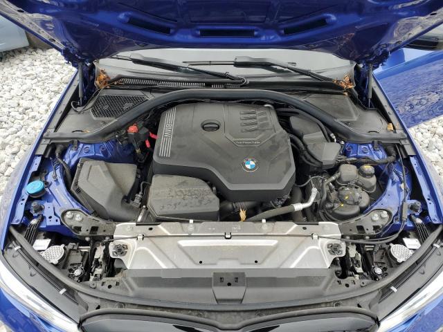 3MW5R7J05M8B78563 - 2021 BMW 330XI BLUE photo 11