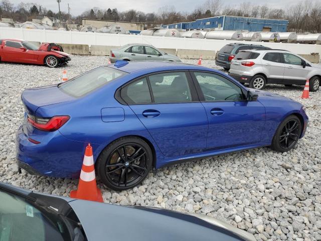 3MW5R7J05M8B78563 - 2021 BMW 330XI BLUE photo 3