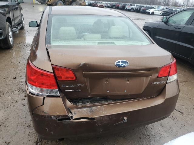 4S3BMAA68B1230579 - 2011 SUBARU LEGACY 2.5I BROWN photo 6