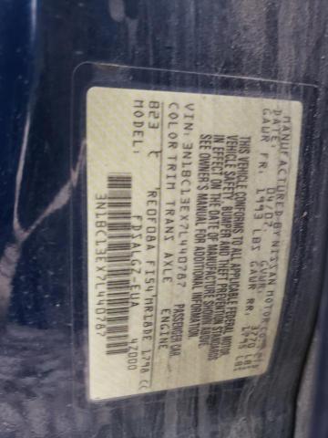 3N1BC13EX7L440787 - 2007 NISSAN VERSA S BLUE photo 12