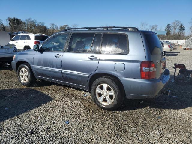 JTEGD21A960141319 - 2006 TOYOTA HIGHLANDER BLUE photo 2