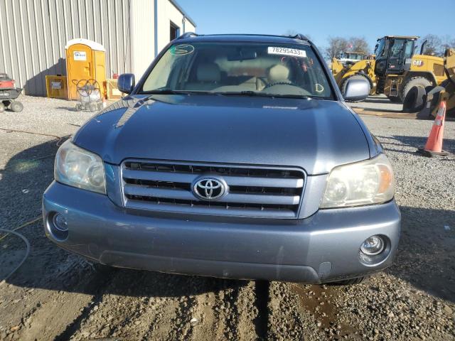 JTEGD21A960141319 - 2006 TOYOTA HIGHLANDER BLUE photo 5