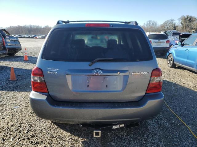 JTEGD21A960141319 - 2006 TOYOTA HIGHLANDER BLUE photo 6