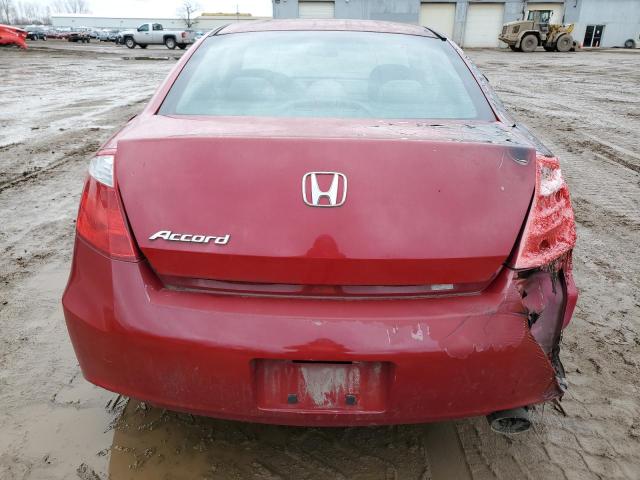 1HGCS1B33AA011205 - 2010 HONDA ACCORD LX RED photo 6