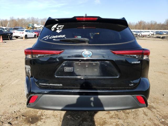 5TDBBRCH8PS568769 - 2023 TOYOTA HIGHLANDER HYBRID LE BLACK photo 6