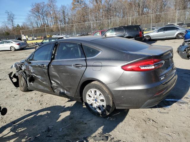 3FA6P0G72KR128404 - 2019 FORD FUSION S GRAY photo 2