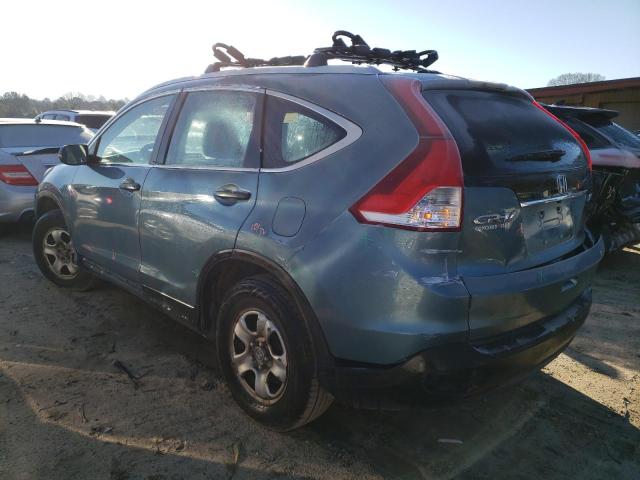 5J6RM4H39EL006624 - 2014 HONDA CR-V LX TEAL photo 2