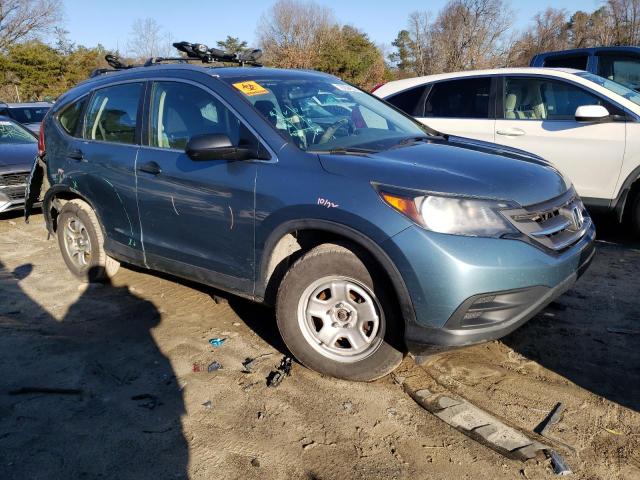 5J6RM4H39EL006624 - 2014 HONDA CR-V LX TEAL photo 4