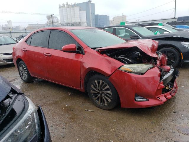 2T1BURHE6JC012579 - 2018 TOYOTA COROLLA L RED photo 4