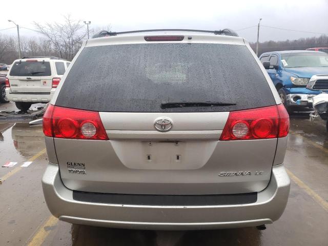 5TDZK23C68S216267 - 2008 TOYOTA SIENNA CE SILVER photo 6