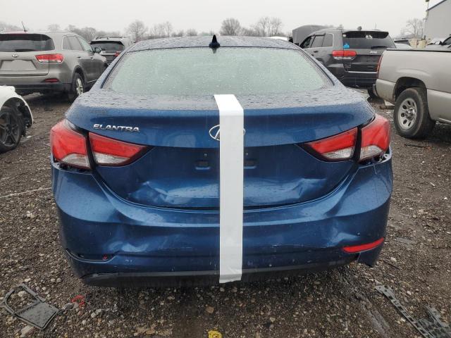 KMHDH4AE3FU223366 - 2015 HYUNDAI ELANTRA SE BLUE photo 6