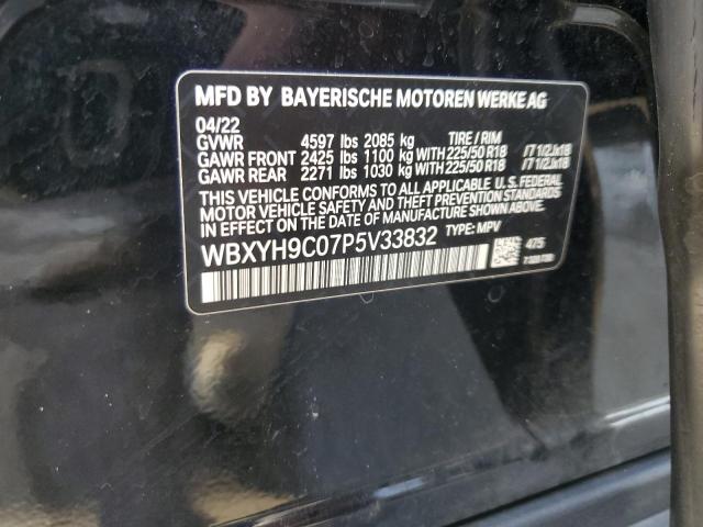 WBXYH9C07P5V33832 - 2023 BMW X2 SDRIVE28I BLACK photo 12