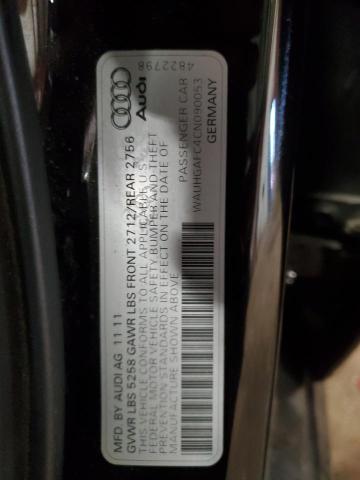 WAUHGAFC4CN090053 - 2012 AUDI A6 PRESTIGE შავი ფოტო 13