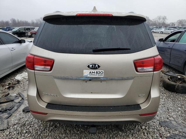 KNDMC5C13H6257253 - 2017 KIA SEDONA EX GOLD photo 6