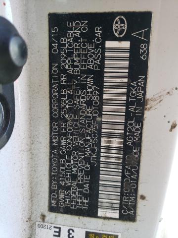 JTKJF5C75FJ010897 - 2015 TOYOTA SCION TC 白色 照片 13