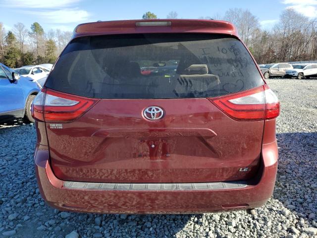 5TDKK3DC5FS633222 - 2015 TOYOTA SIENNA LE BURGUNDY photo 6