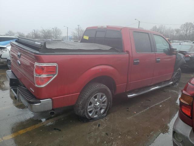 1FTFW1EF8BFC57323 - 2011 FORD F150 SUPERCREW RED photo 3