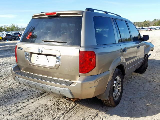 2HKYF18443H533393 - 2003 HONDA PILOT EX GOLD photo 4