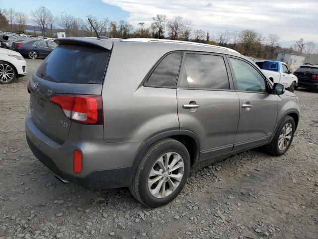 5XYKUDA79EG518559 - 2014 KIA SORENTO EX GRAY photo 3