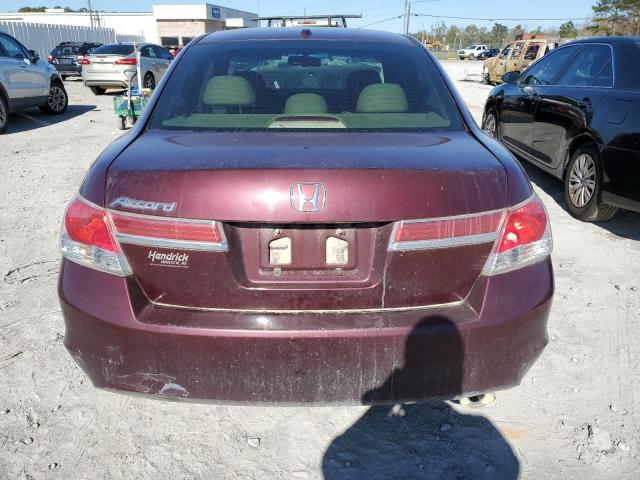 1HGCP2F86CA107961 - 2012 HONDA ACCORD EXL MAROON photo 6