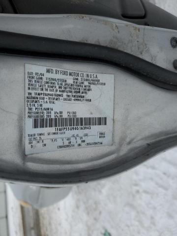 1FAFP55U94G163943 - 2004 FORD TAURUS SES SILVER photo 12