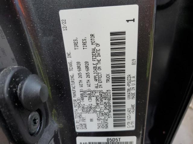 5TFNA5ABXPX022315 - 2023 TOYOTA TUNDRA CREWMAX PLATINUM Grau Foto 13