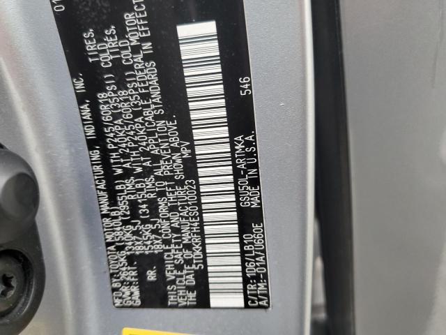 5TDKKRFH4ES010023 - 2014 TOYOTA HIGHLANDER XLE GRAY photo 13