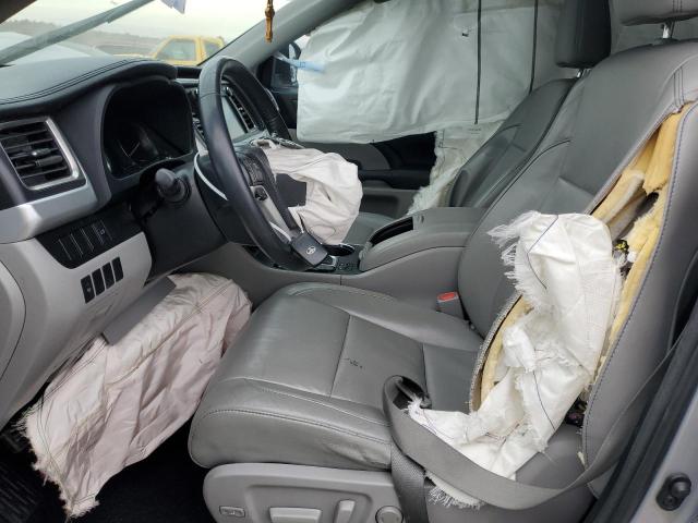 5TDKKRFH4ES010023 - 2014 TOYOTA HIGHLANDER XLE GRAY photo 7