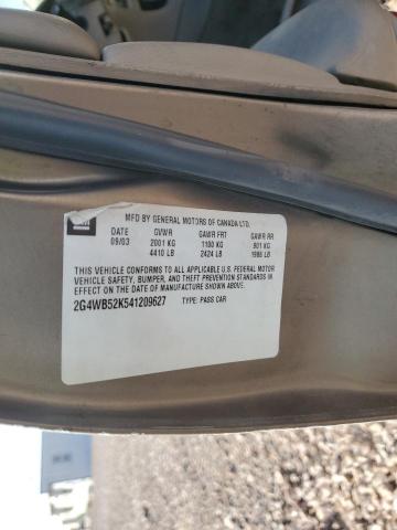 2G4WB52K541209627 - 2004 BUICK REGAL LS GRAY photo 12