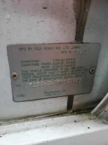 JF1SG65654H723621 - 2004 SUBARU FORESTER 2.5XS Белый фото 12