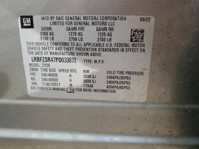 LRBFZSR47PD033872 - 2023 BUICK ENVISION AVENIR SILVER photo 12