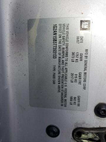 1G2AN15B377393133 - 2007 PONTIAC G5 GT SILVER photo 12