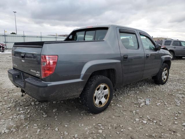 5FPYK1F22AB009580 - 2010 HONDA RIDGELINE RT GRAY photo 3