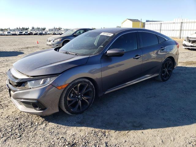 19XFC2F81KE202186 - 2019 HONDA CIVIC SPORT GRAY photo 1