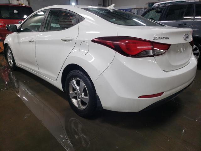 5NPDH4AE4EH503942 - 2014 HYUNDAI ELANTRA SE WHITE photo 2