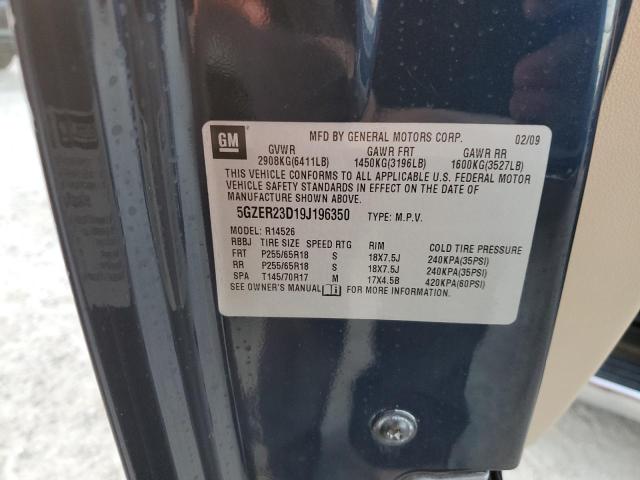 5GZER23D19J196350 - 2009 SATURN OUTLOOK XR ლურჯი ფოტო 13