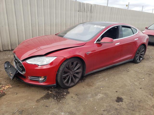 5YJSA1E24FF120156 - 2015 TESLA MODEL S წითელი ფოტო 1